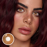 Lentes de contacto de color marrón Amaretto